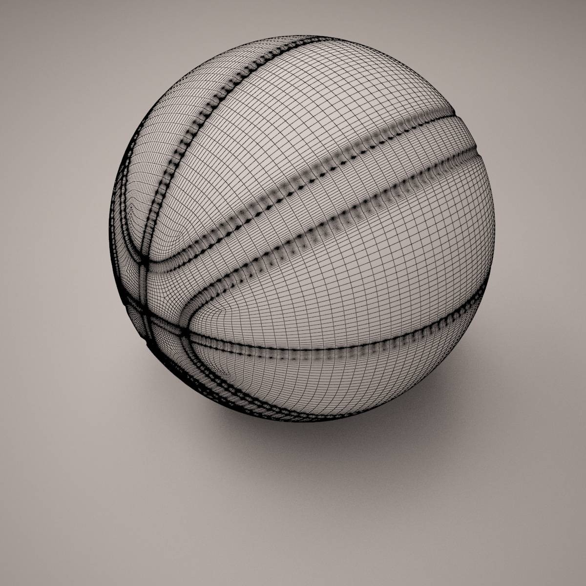Basket Ball Lowpoly Turbosmooth