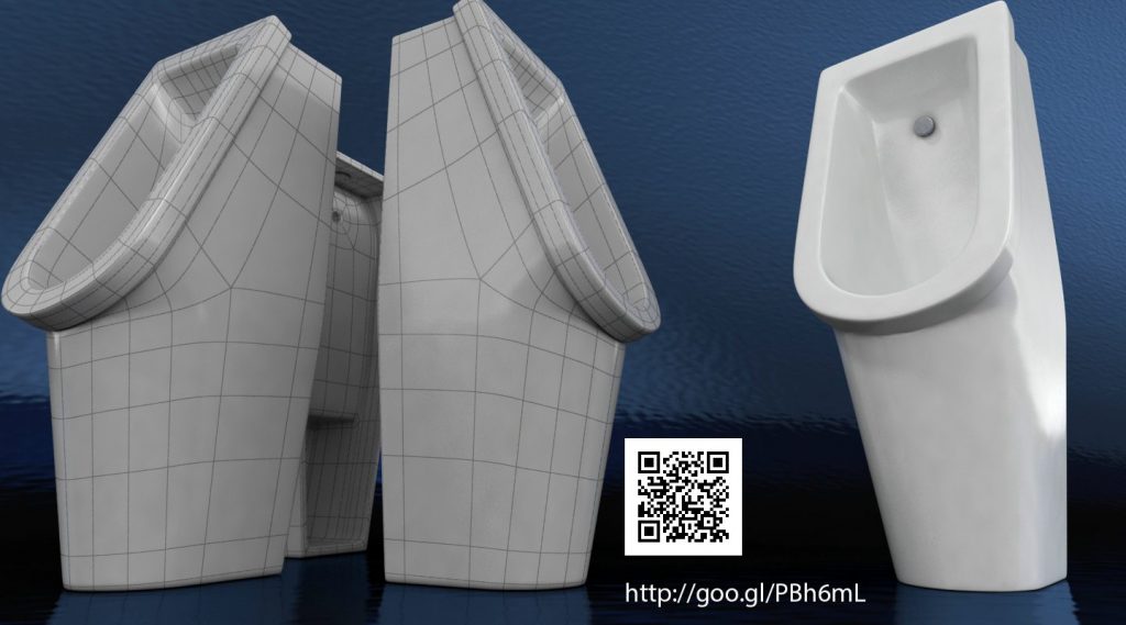 Urinal / Pissoir 3D Model Kezan's Portfolio