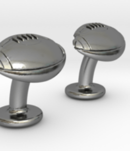 American Football Ball Silver