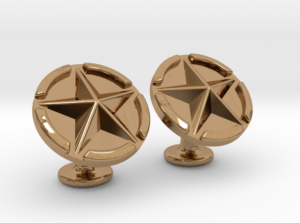 US Army Star Cuflinks Brass