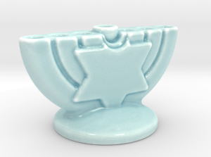 medium porcelain menora