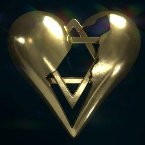 Israel in Heart With Magen David Seal