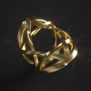 David Star Ring in Gold